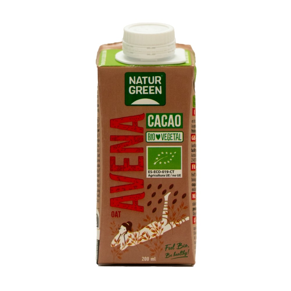 NATURGREEN BEBIDA AVENA 200ML CACAO MINI BIO