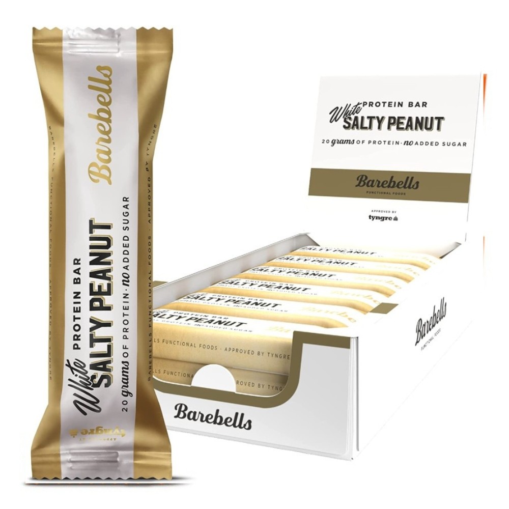 BAREBELLS BARRITA 12*55GR WHITE CHOCOLATE SALT.PEA