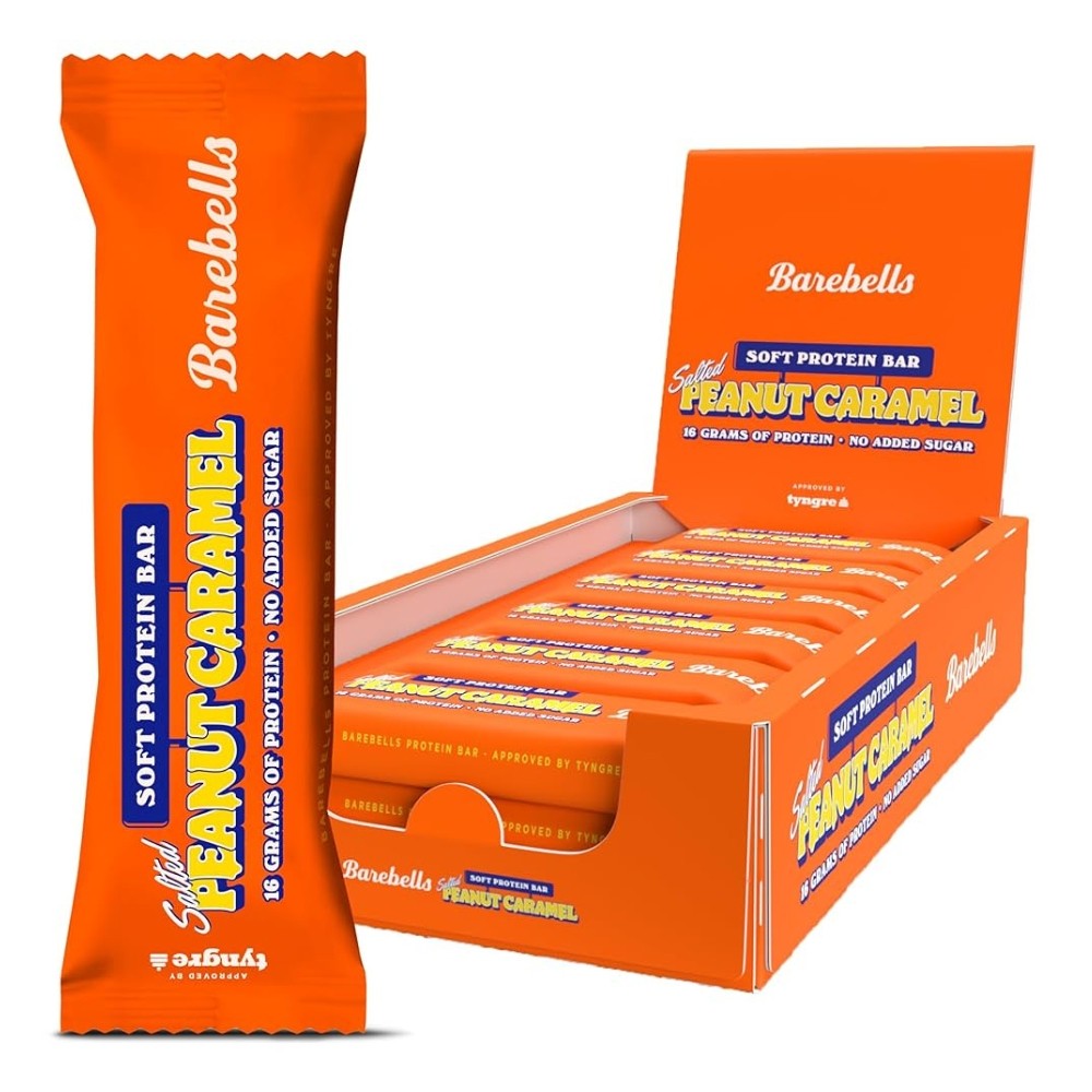 BAREBELLS BARRITA SOFT 12*55GR SALTED PEANUT CARAM