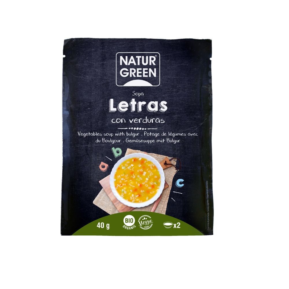 NATURGREEN SOPA LETRAS C/VERDURAS 40GR.