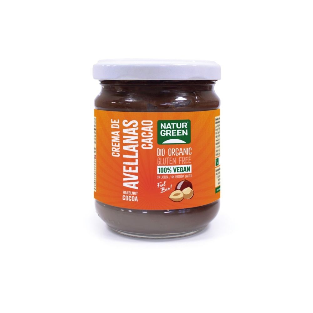 NATURGREEN CREMA AVELLANA CACAO TARRO 200GR.
