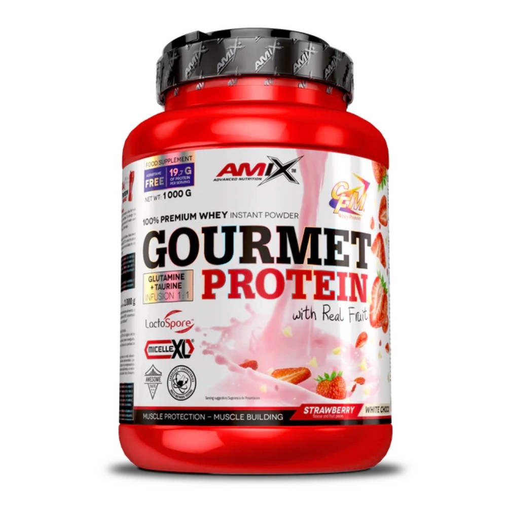 AMIX GOURMET PROTEIN 1KG FRESA-CHOCO BLANCO