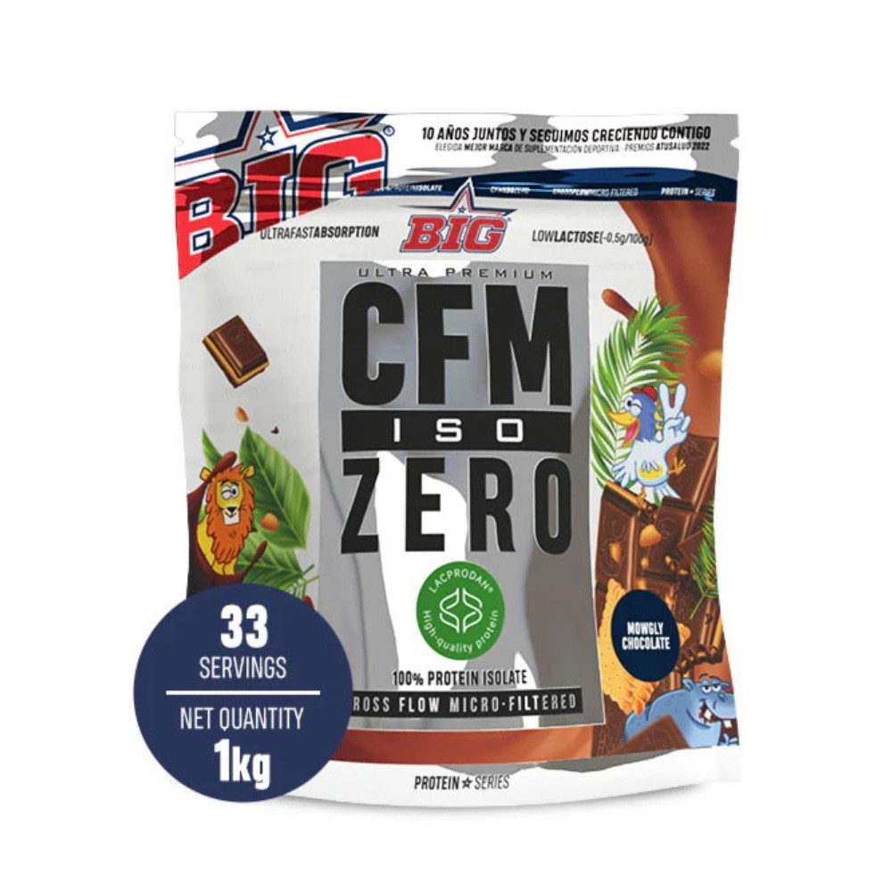 BIG CFM ISO ZERO DOYPACK 1KG MOWGLY CHOCOLATE