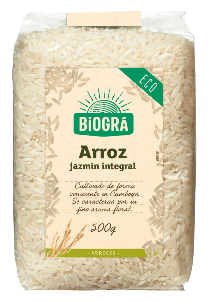 BIOGRA ARROZ JAZMIN INTEGRAL BIO. 500GR.