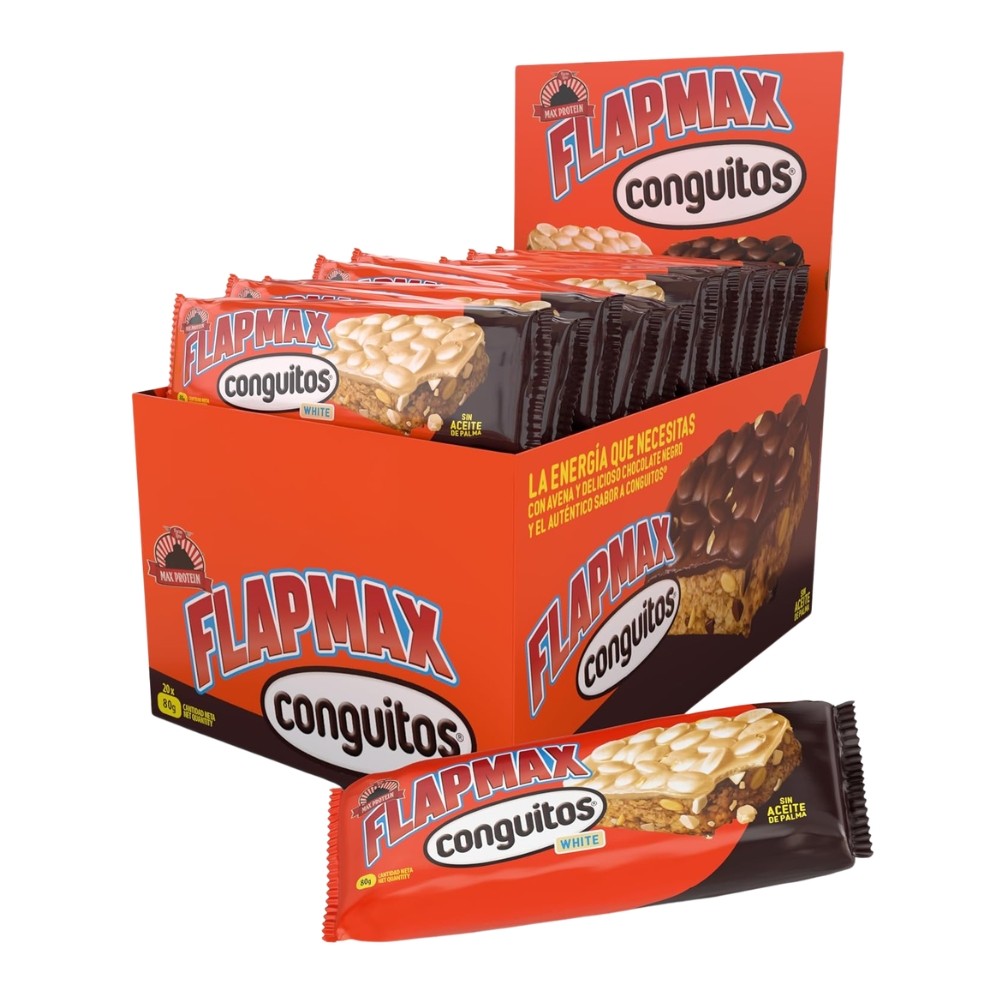 MAX PROTEIN FLAPMAX 20*80G CONGUITOS WHITE