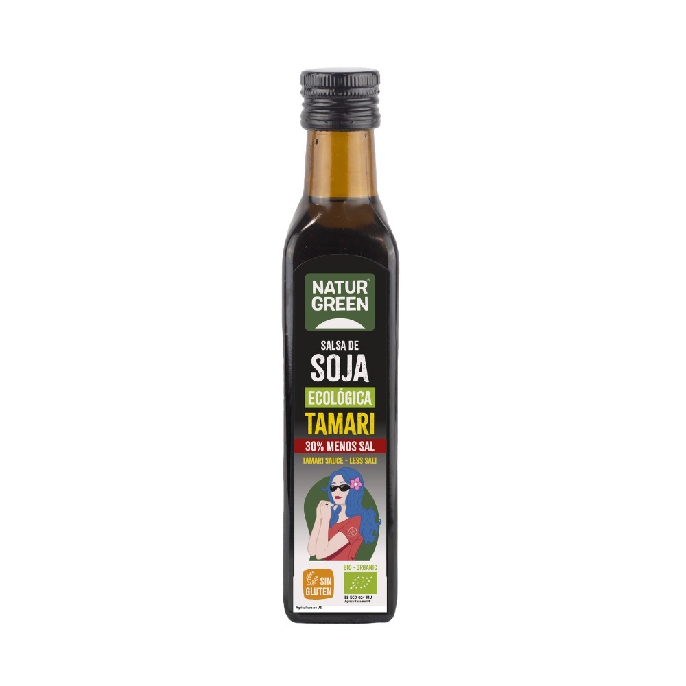 NATURGREEN SALSA TAMARI REDUCIDO EN SAL BIO. 250ML