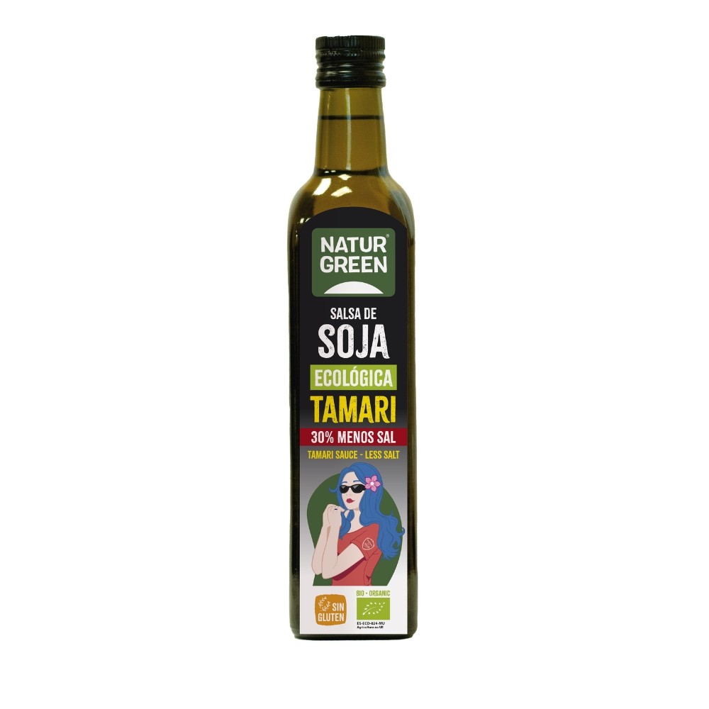 NATURGREEN SALSA TAMARI REDUCIDO EN SAL BIO. 500ML