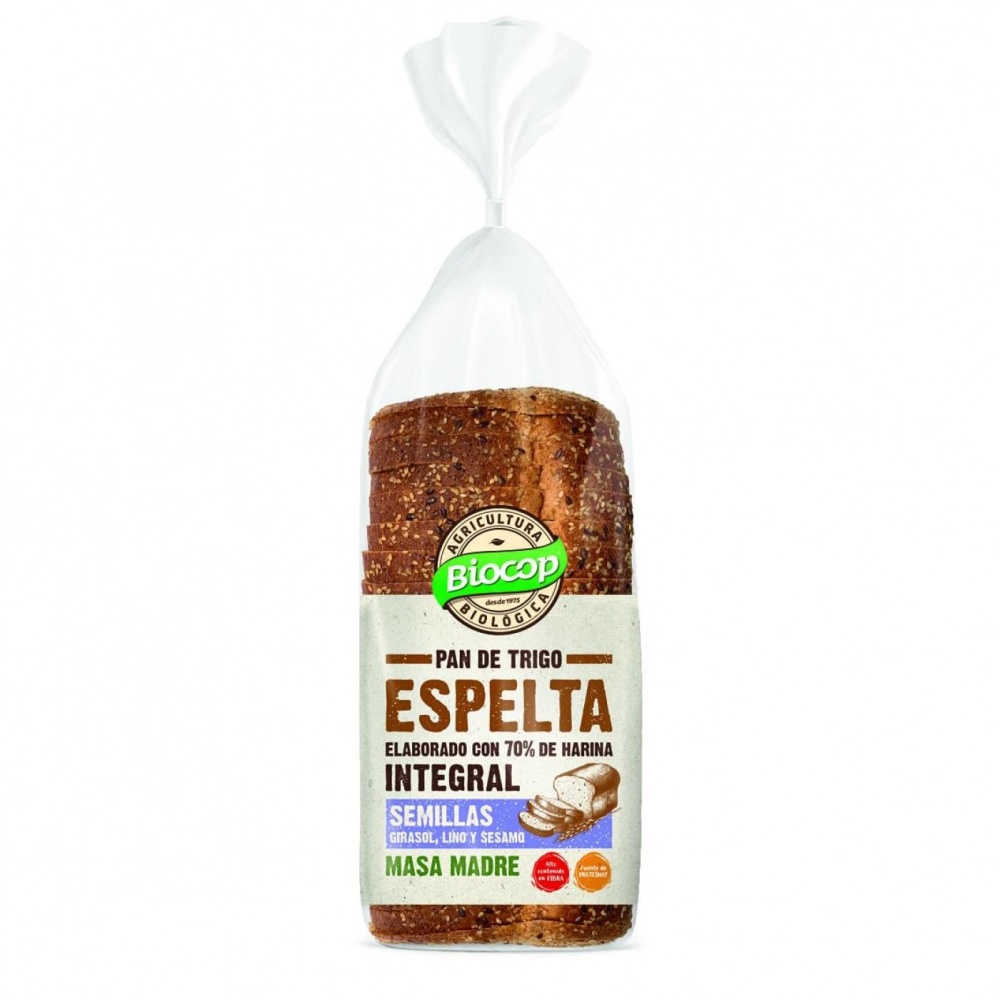 BIOCOP PAN MOLDE ESPELTA INT.MASA MADRE SEMIL.400G