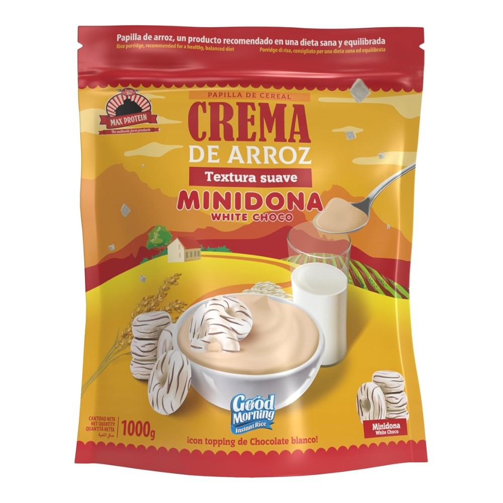 MAX PROTEIN CREMA ARROZ 1KG MINIDONA WHITE