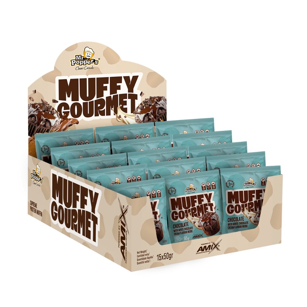 AMIX MR.POPPER MUFFY 15X50G CHOCO - CHOCO BLANCO