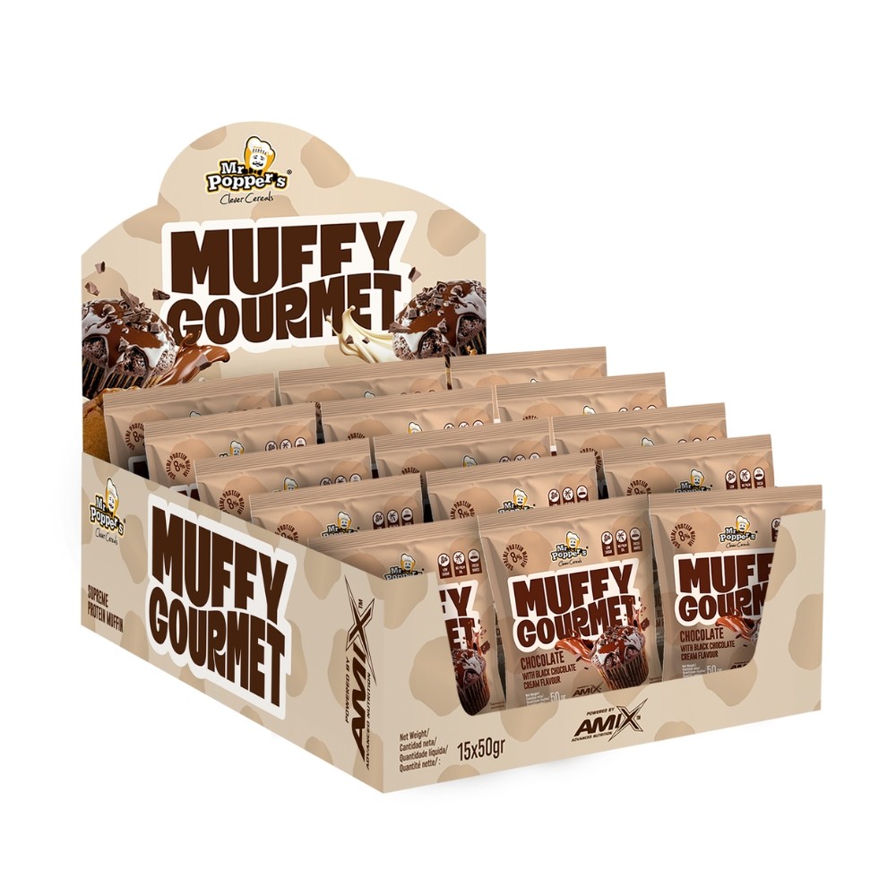 AMIX MR.POPPER MUFFY 15X50G CHOCO - CHOCO NEGRO