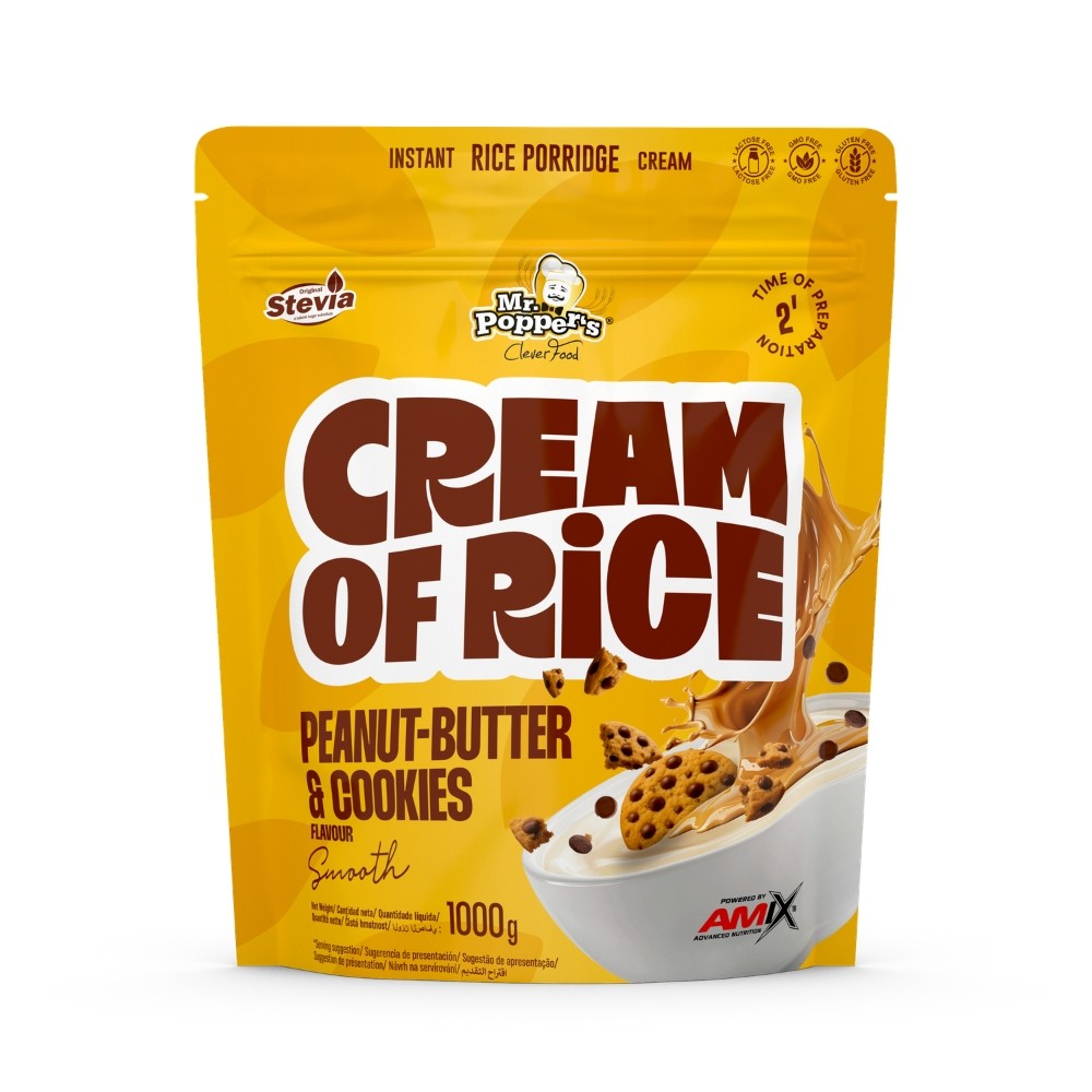 AMIX MR.POPPER CREAM OF RICE 1KG CREMA CACAHUETE