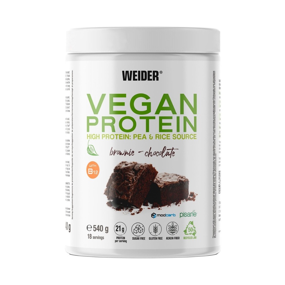 WEIDER VEGAN PROTEIN 540G BROWNIE CHOCOLATE
