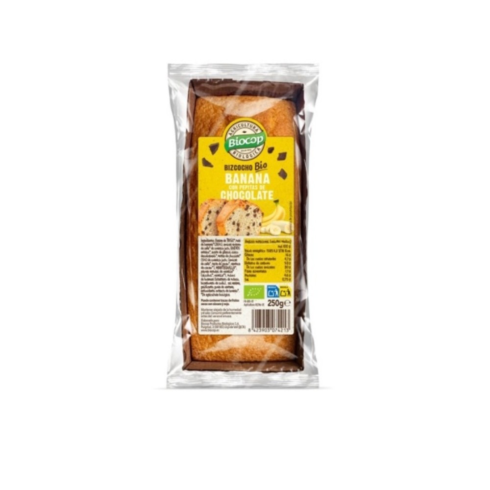 BIOCOP BIZCOCHO BANANA CHIPS CHOCO BIOCOP 250G