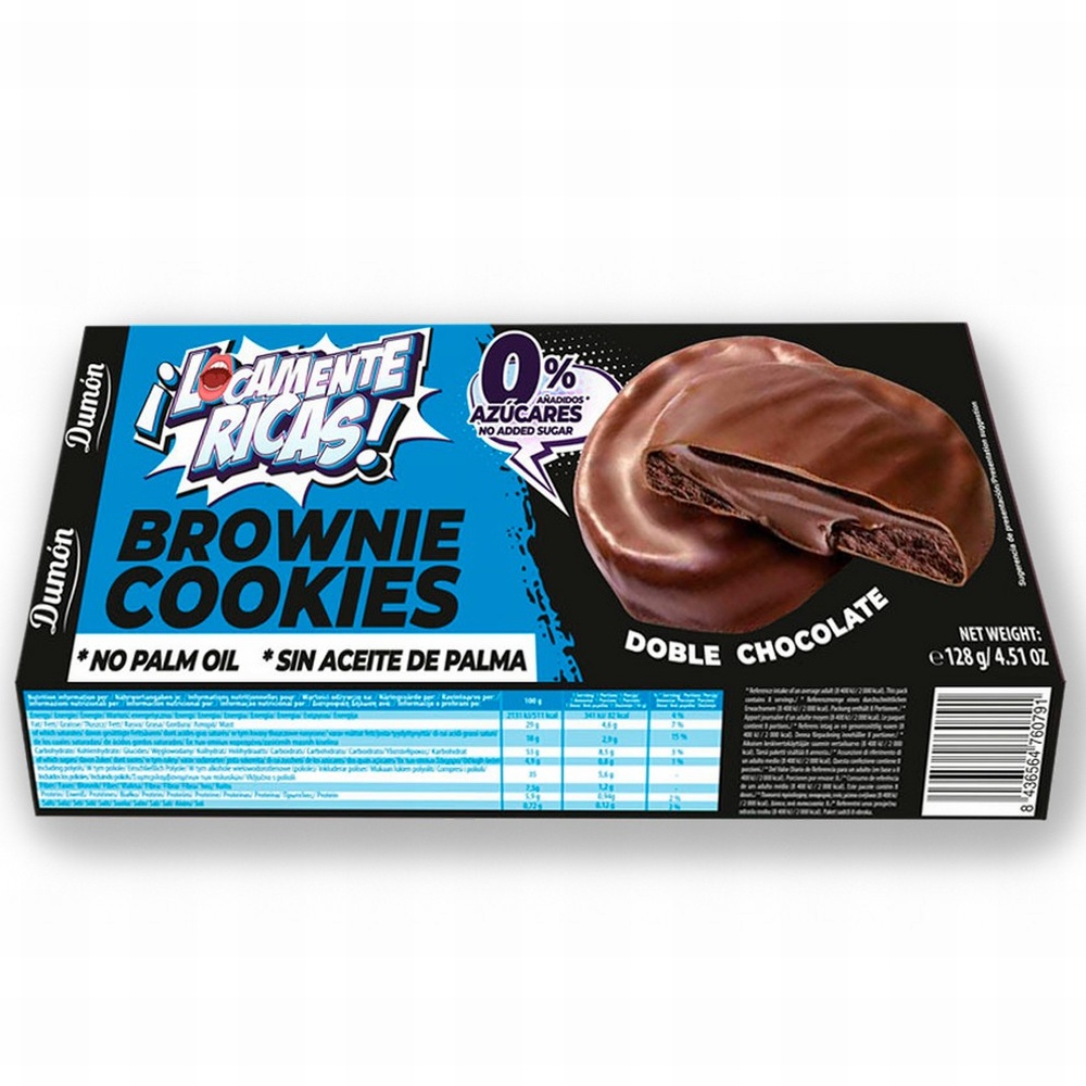 DUMON GALLETA CREMA BROWNIE DOBLE CHOCOLATE 128G