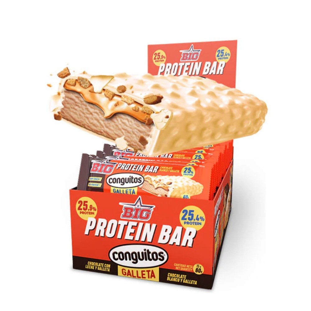 BIG BARRITAS PROTEIN 15X60G CONGUITO WHITE GALLETA