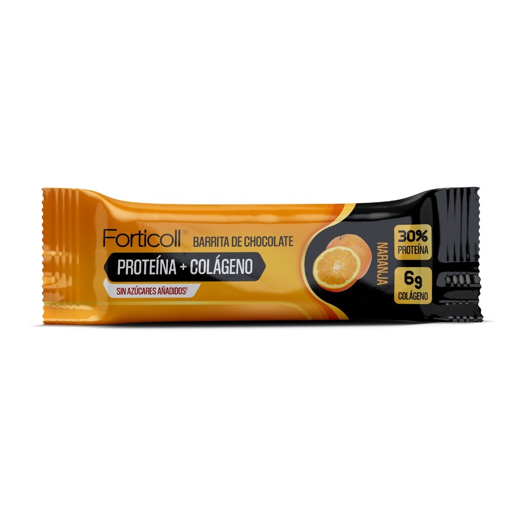 FORTICOLL BARRITA PROTEINA+COLÁGENO 12X50G NARANJA