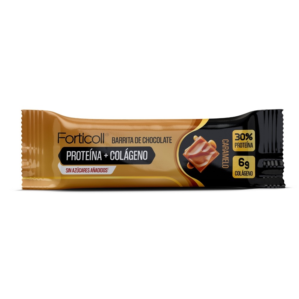 FORTICOLL BARRITA PROTEINA+COLÁGENO 12X50G CARAMEL