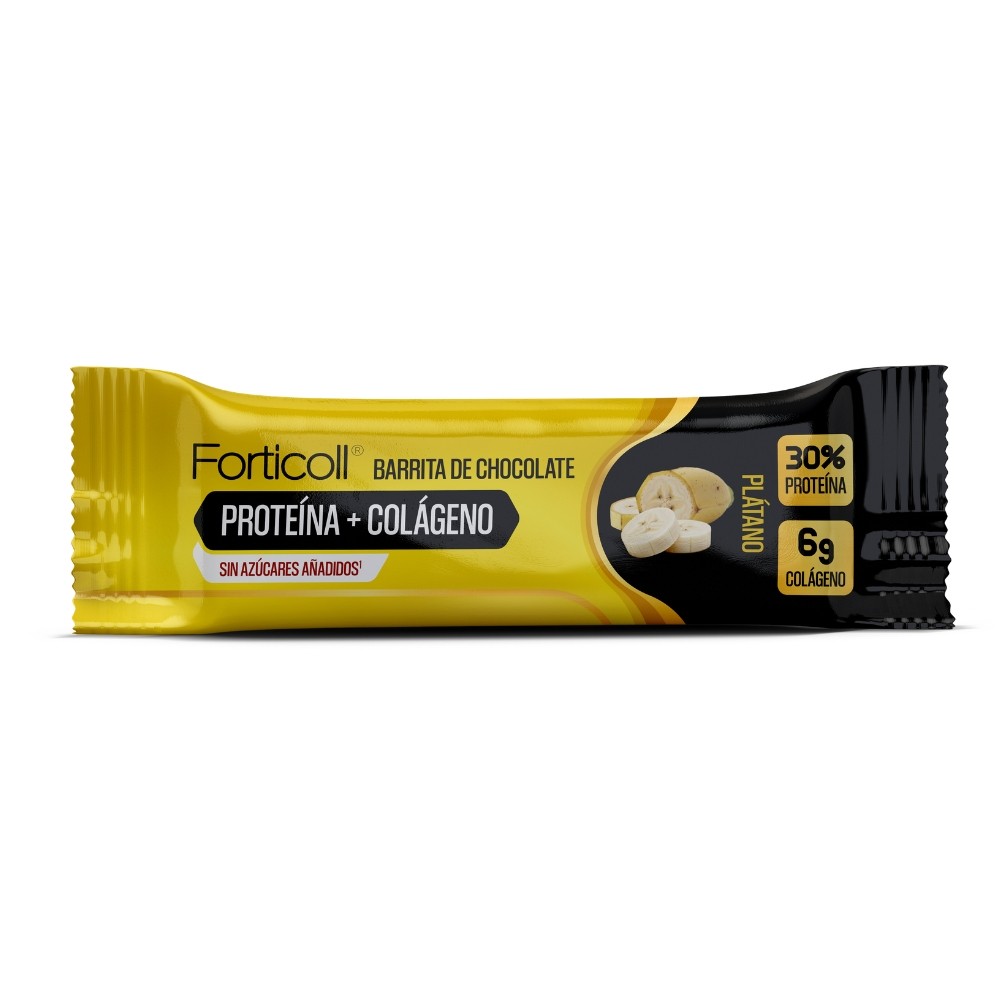 FORTICOLL BARRITA PROTEINA+COLAGENO 12X50G PLATANO