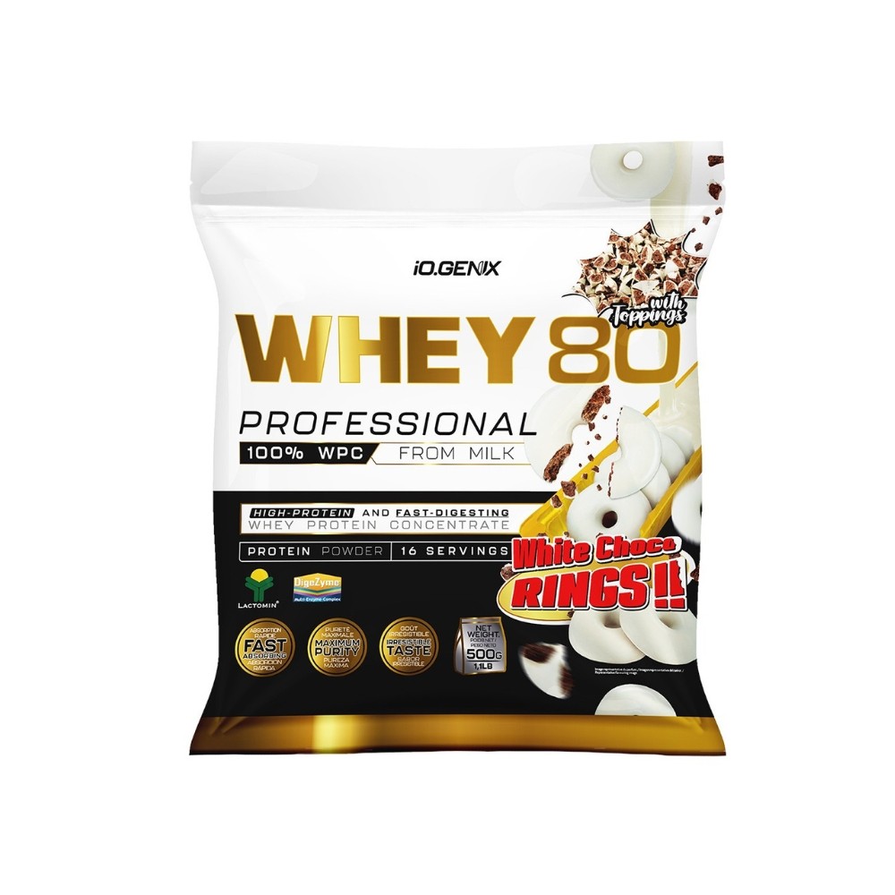 IOGENIX WHEY 80 PROTEIN PROFES. 500G RINGS WHITE