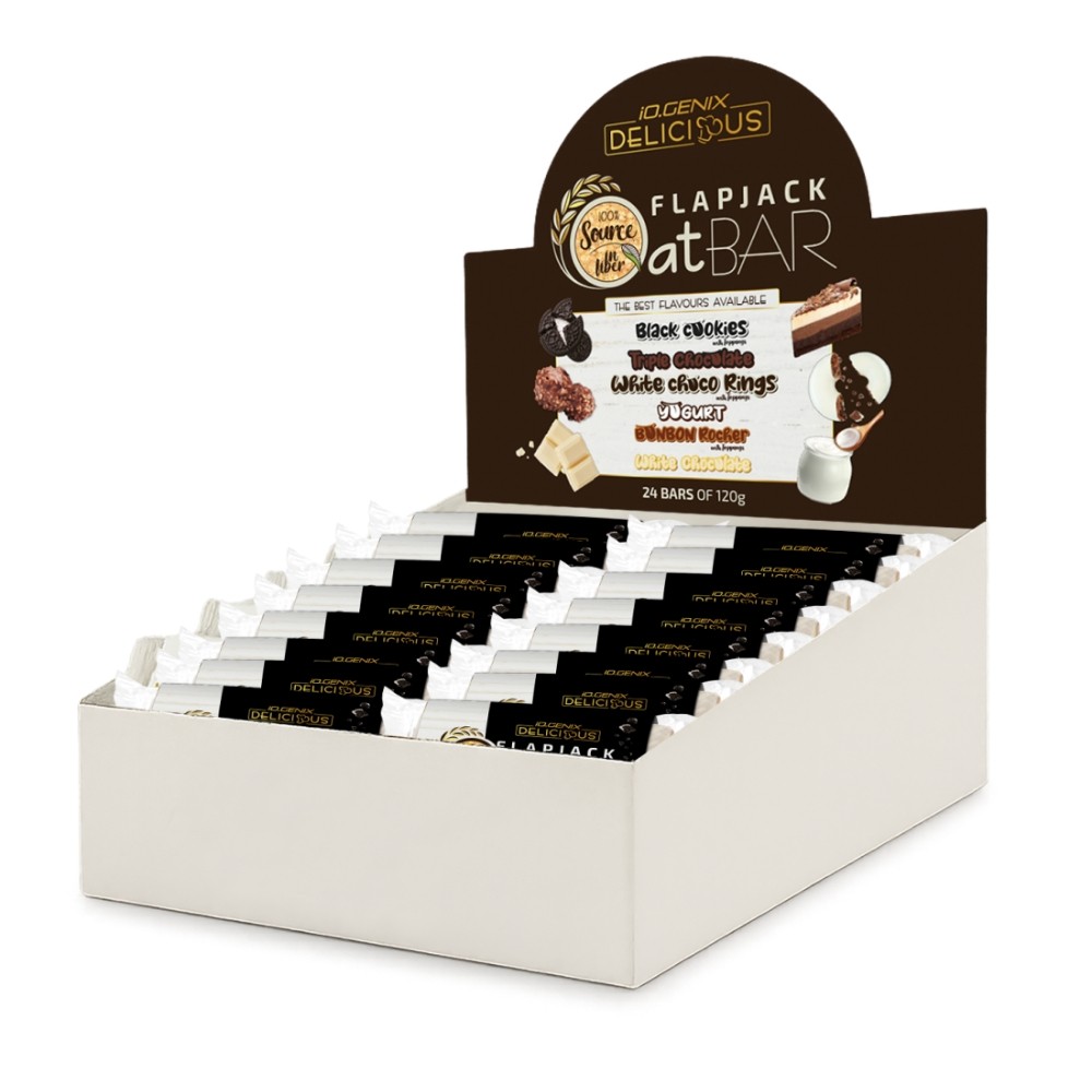 IOGENIX DELICIOUS FLAPJACK 24X120G TRIPLE CHOCO