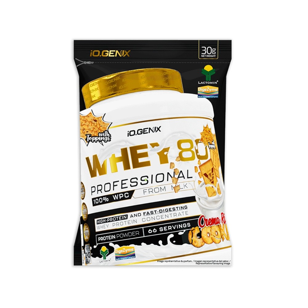 IOGENIX UNIDOSIS WHEY 80 PROTEIN 30G CREMA RICA