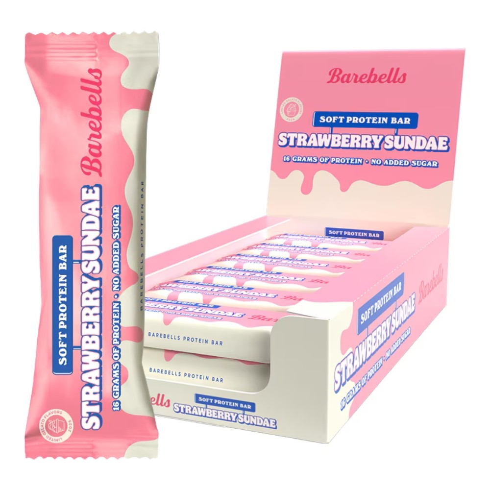 BAREBELLS BARRITA SOFT 12*55GR STRAWBERRY SUNDAE