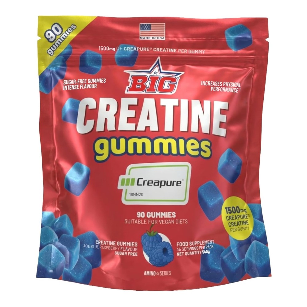 BIG GUMMIES CREATINA CREAPURE 90UD FRAMBUESA AZUL