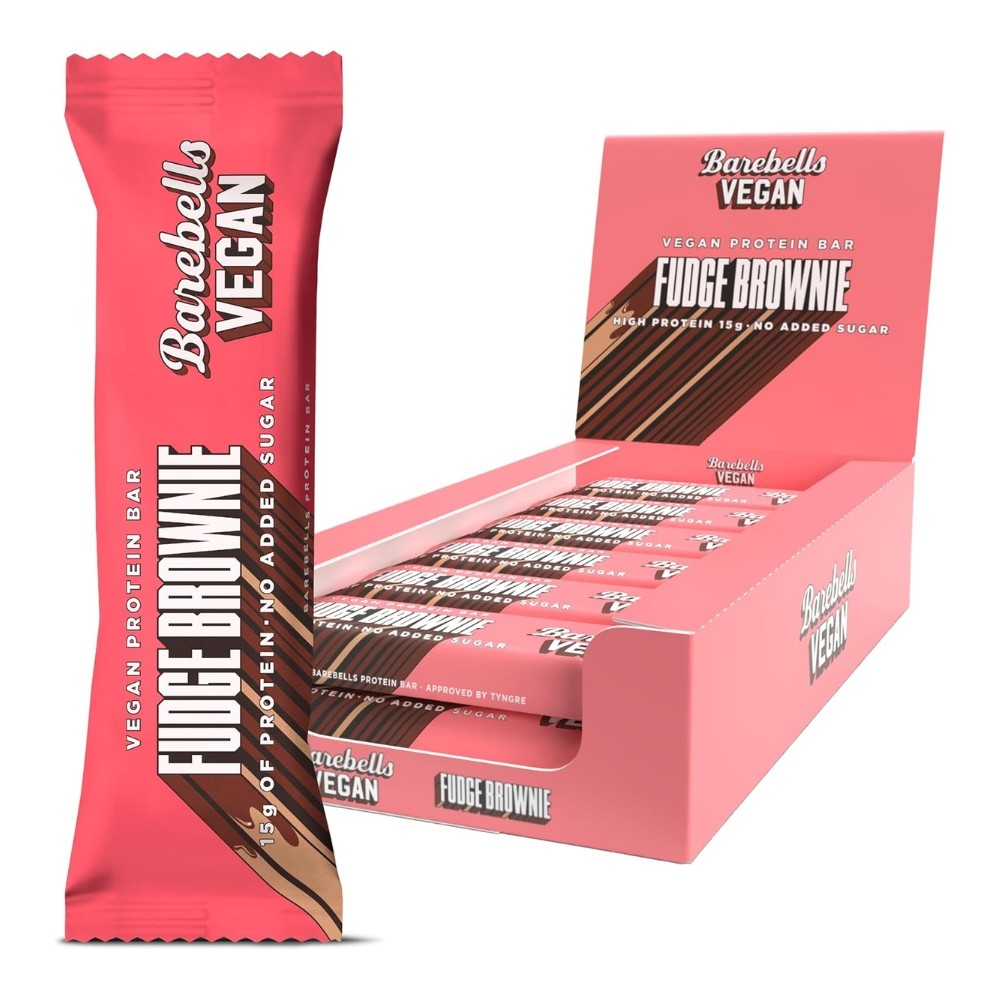 BAREBELLS BARRITA VEGAN 12*55GR FUDGE BROWNIE