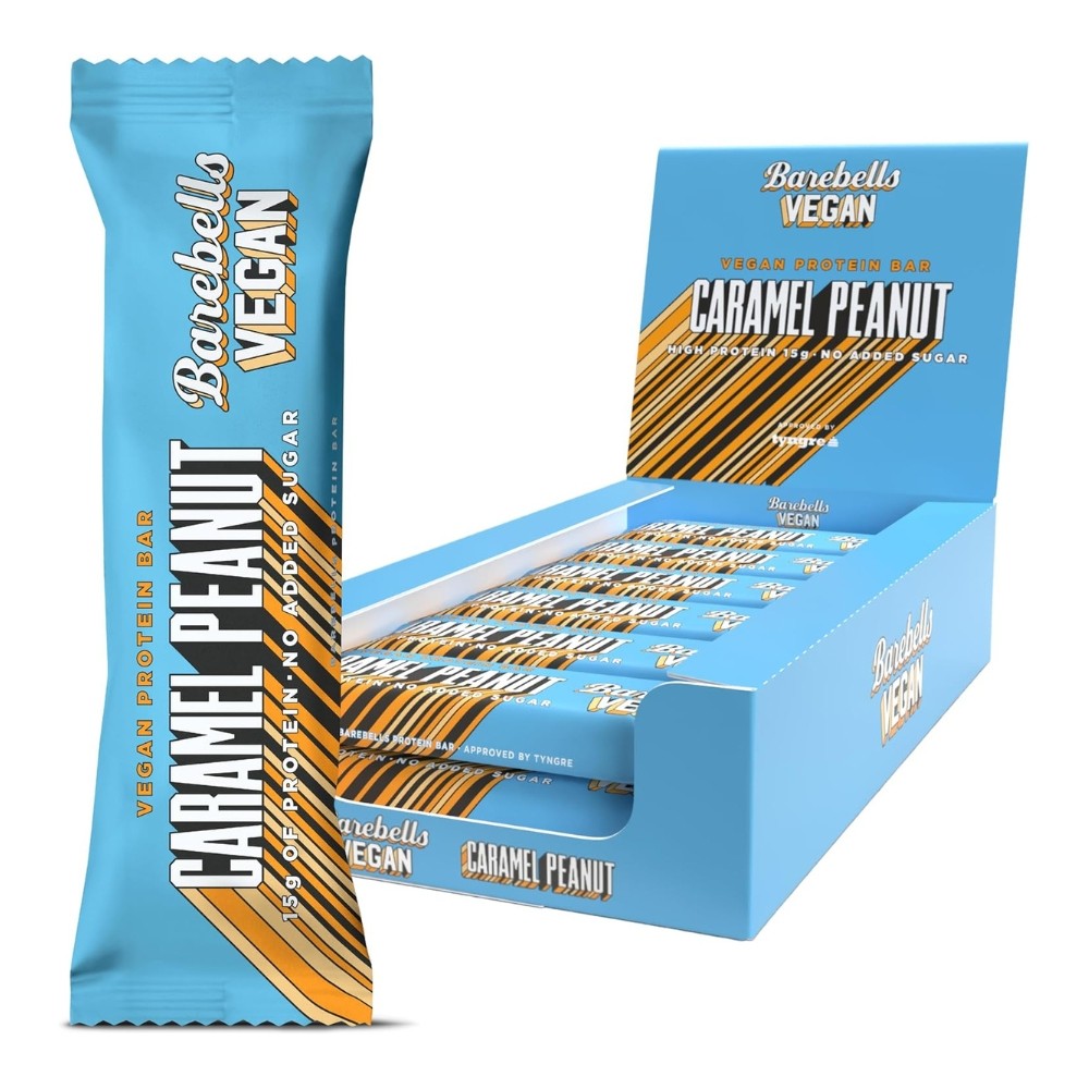 BAREBELLS BARRITA VEGAN 12*55GR CARAMEL PEANUT