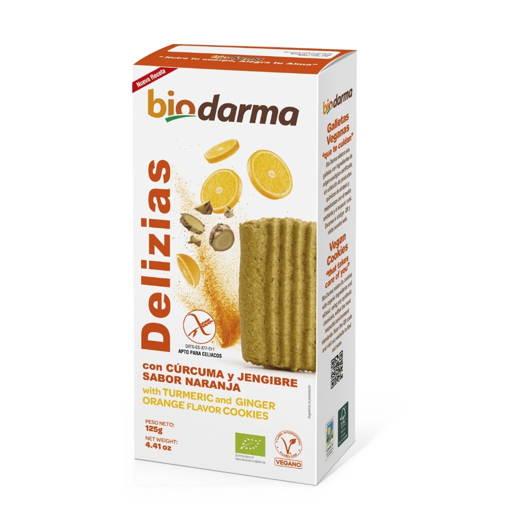 BIODARMA DELIZIAS CÚRUCUMA JENGIBRE 125GR NARANJA