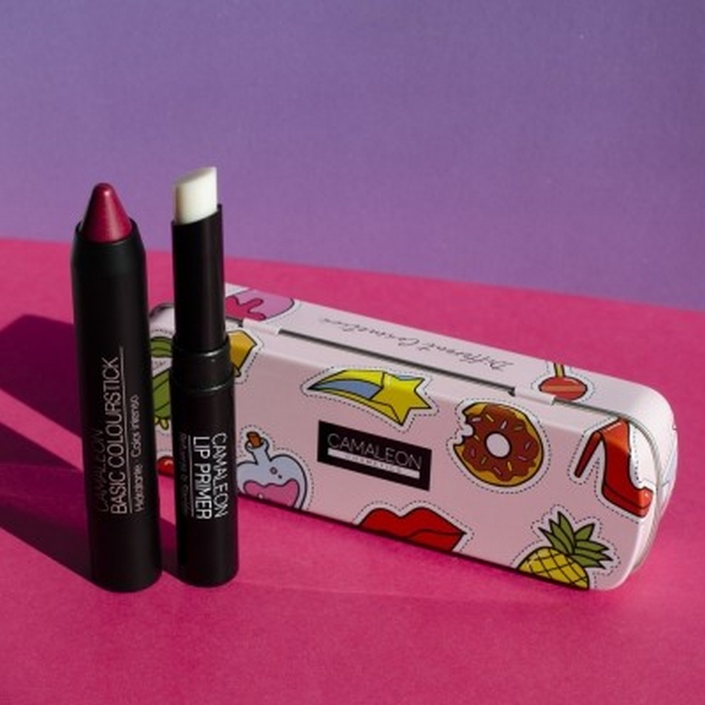 CAMALEON KIT LABIAL FLUOR ROJO (LATA+PRIMER)