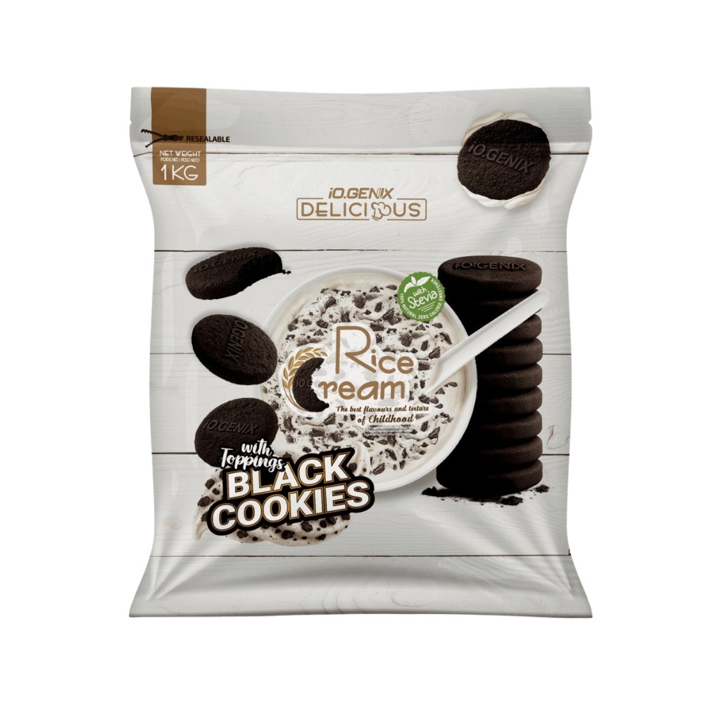 IOGENIX DELICIOUS RICE CREAM ARROZ 1KG BLACK COOKI