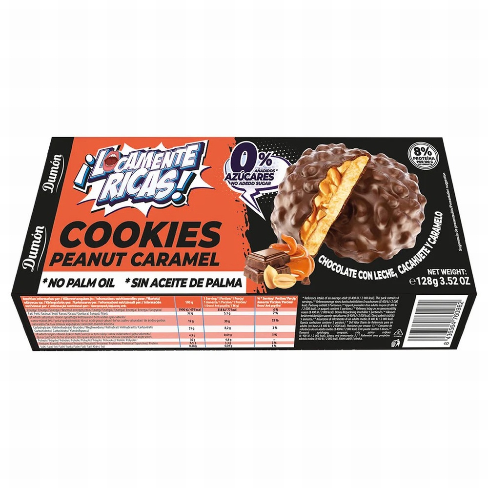 DUMON GALLETA CHOCO-LECHE CACAHUETE CARAM.128G