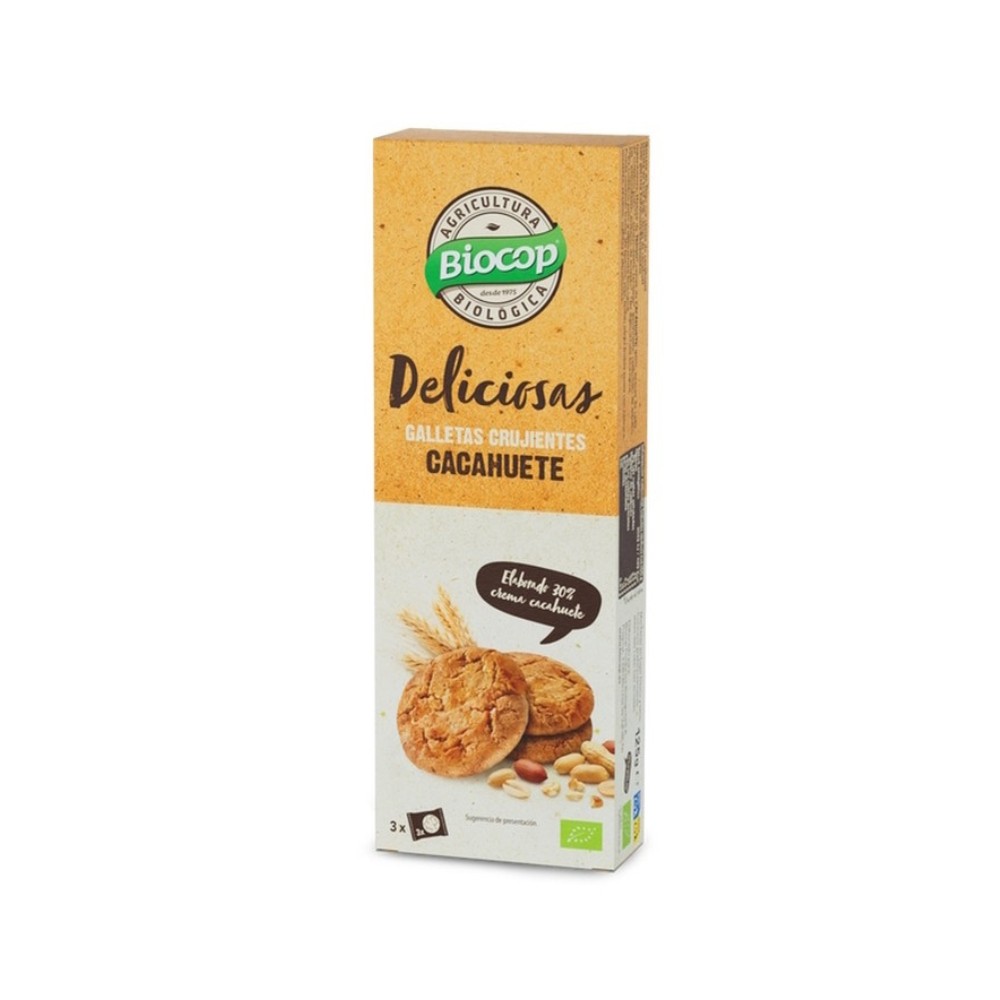 BIOCOP GALLETA DELICIOSA CRUJIENTE CACAHUETE 125G
