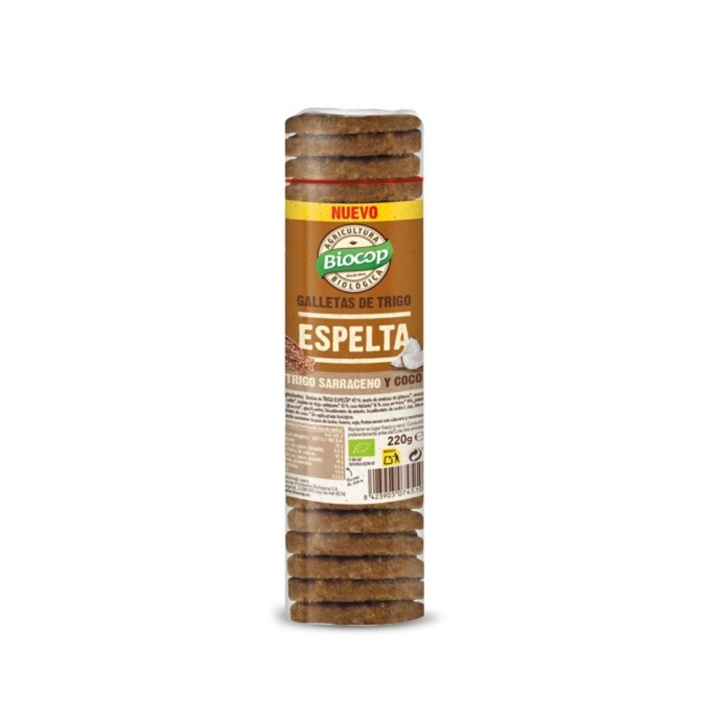 BIOCOP GALLETA T.ESPELTA SARRACENO COCO 220G