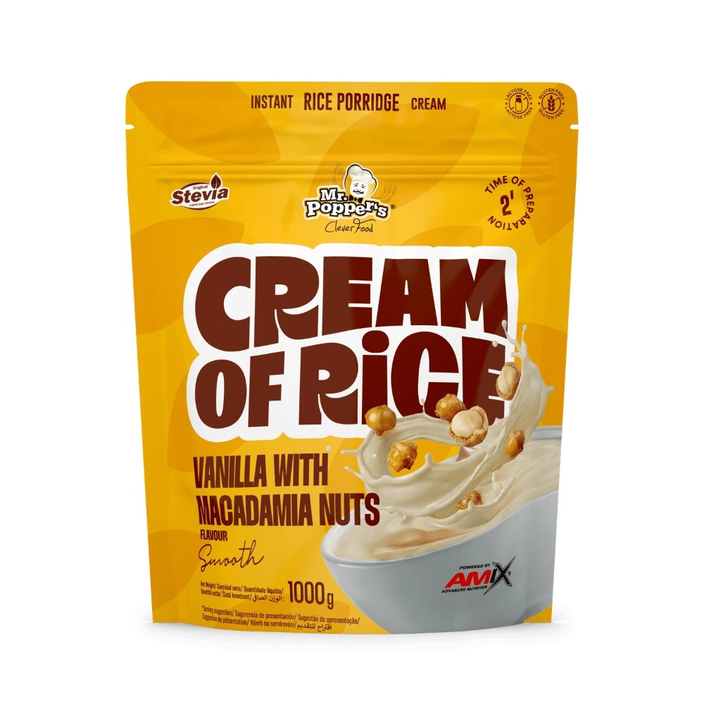 AMIX MR.POPPER CREAM OF RICE 1KG VAINILLA & MACADA