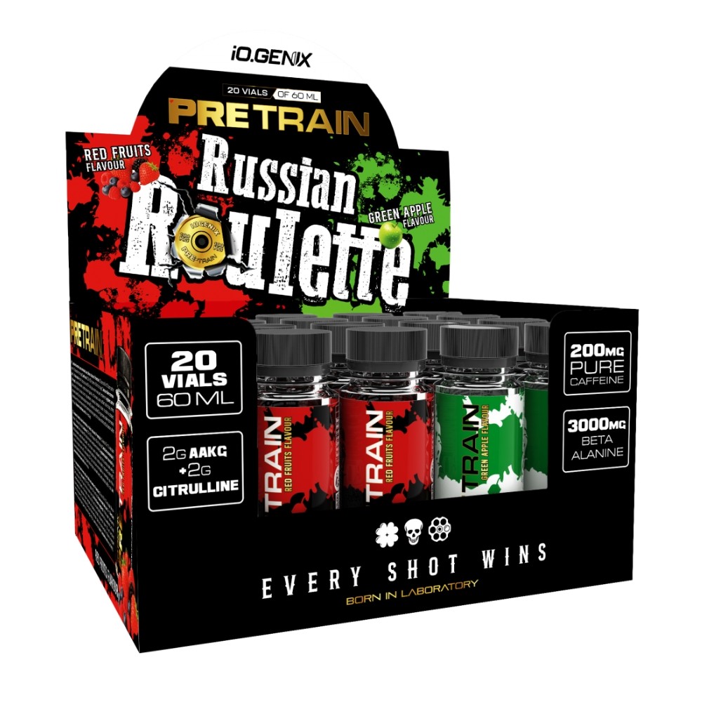 IOGENIX RUSIAN ROULETTE 20X60ML FRUTOS ROJ Y MANZA