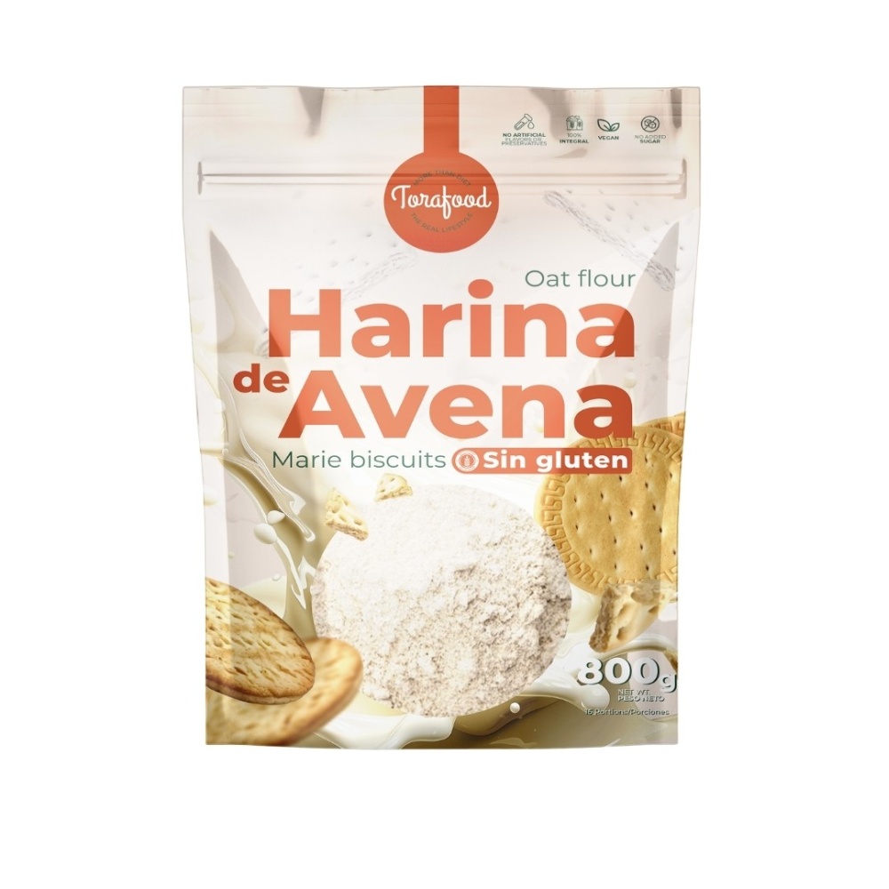 TORAFOOD HARINA AVENA S/GLT 800G GALLETA MARIA