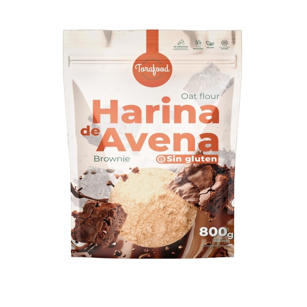 TORAFOOD HARINA AVENA S/GLT 800G BROWNIE