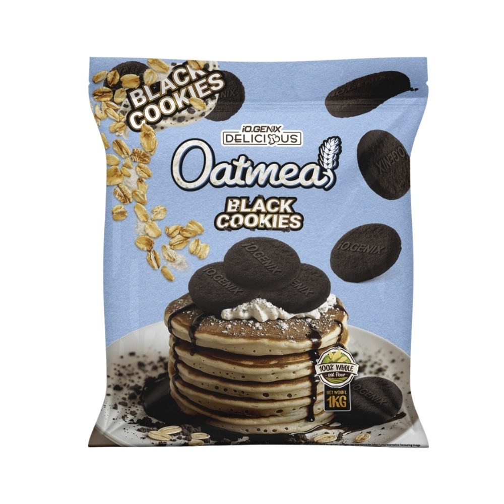 IOGENIX DELICIOUS OATMEAL AVENA 1KG BLACK COOKIES