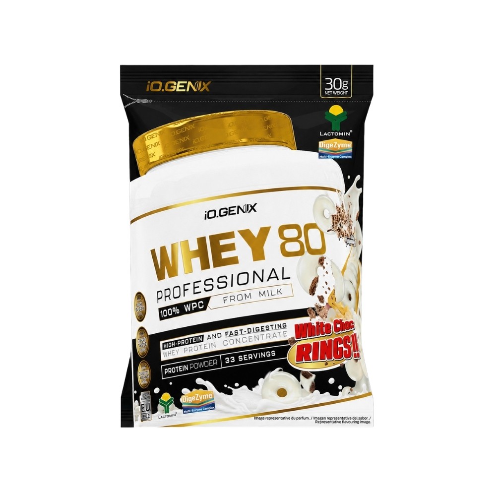 IOGENIX UNIDOSIS WHEY 80 PROTEIN 30G WHITE CHO RIN