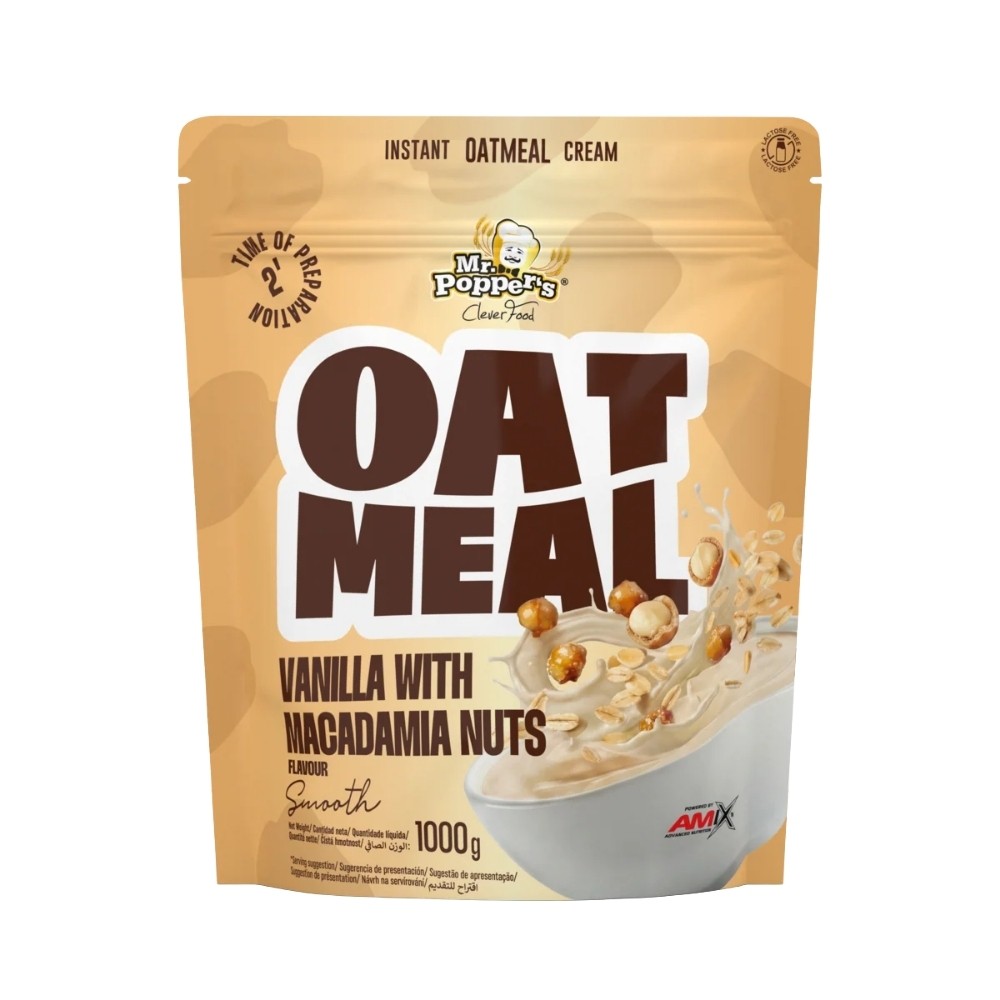 AMIX MR.POPPER OATMEAL AVENA 1KG VAINILLA MACADAMI