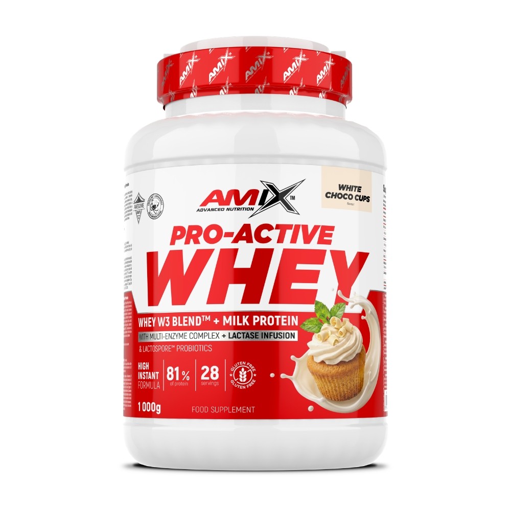 AMIX PRO-ACTIVE WHEY PROTEIN 1KG CHOCO BLANCO
