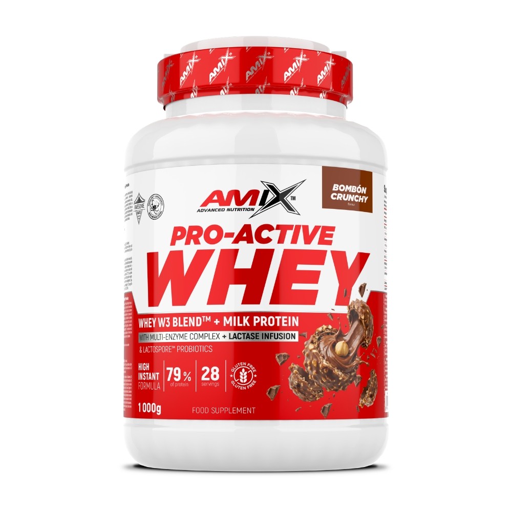 AMIX PRO-ACTIVE WHEY PROTEIN 1KG BOMBON CRUJIENTE