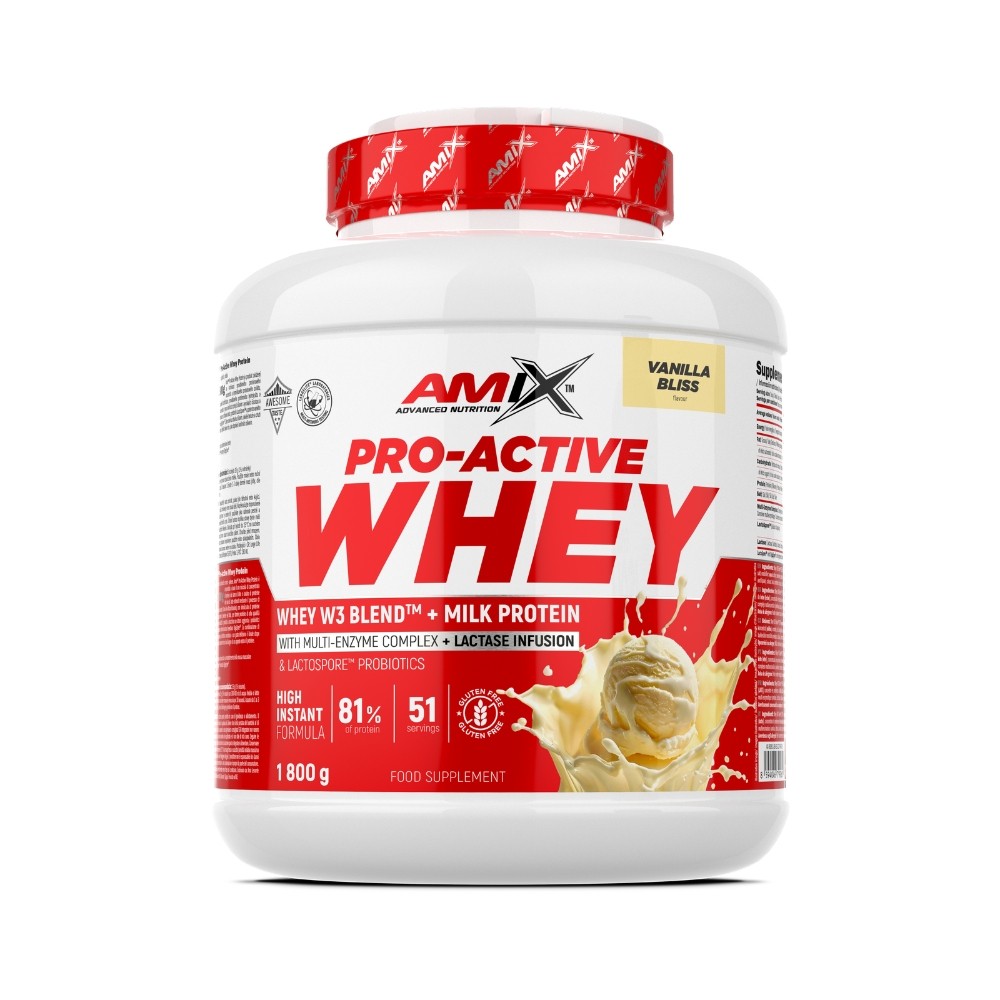 AMIX PRO-ACTIVE WHEY PROTEIN 1.8KG VAINILLA
