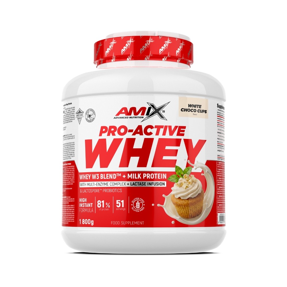 AMIX PRO-ACTIVE WHEY PROTEIN 1.8KG CHOCO BLANCO