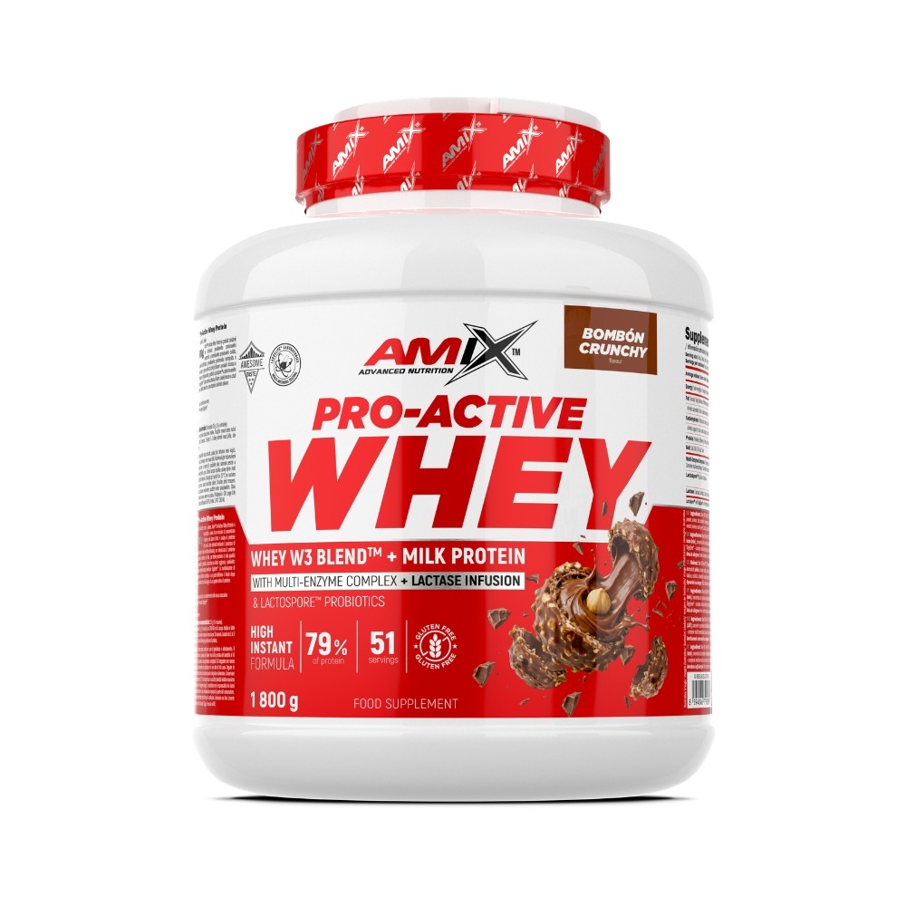 AMIX PRO-ACTIVE WHEY PROTEIN 1.8KG BOMBON CRUJIENT