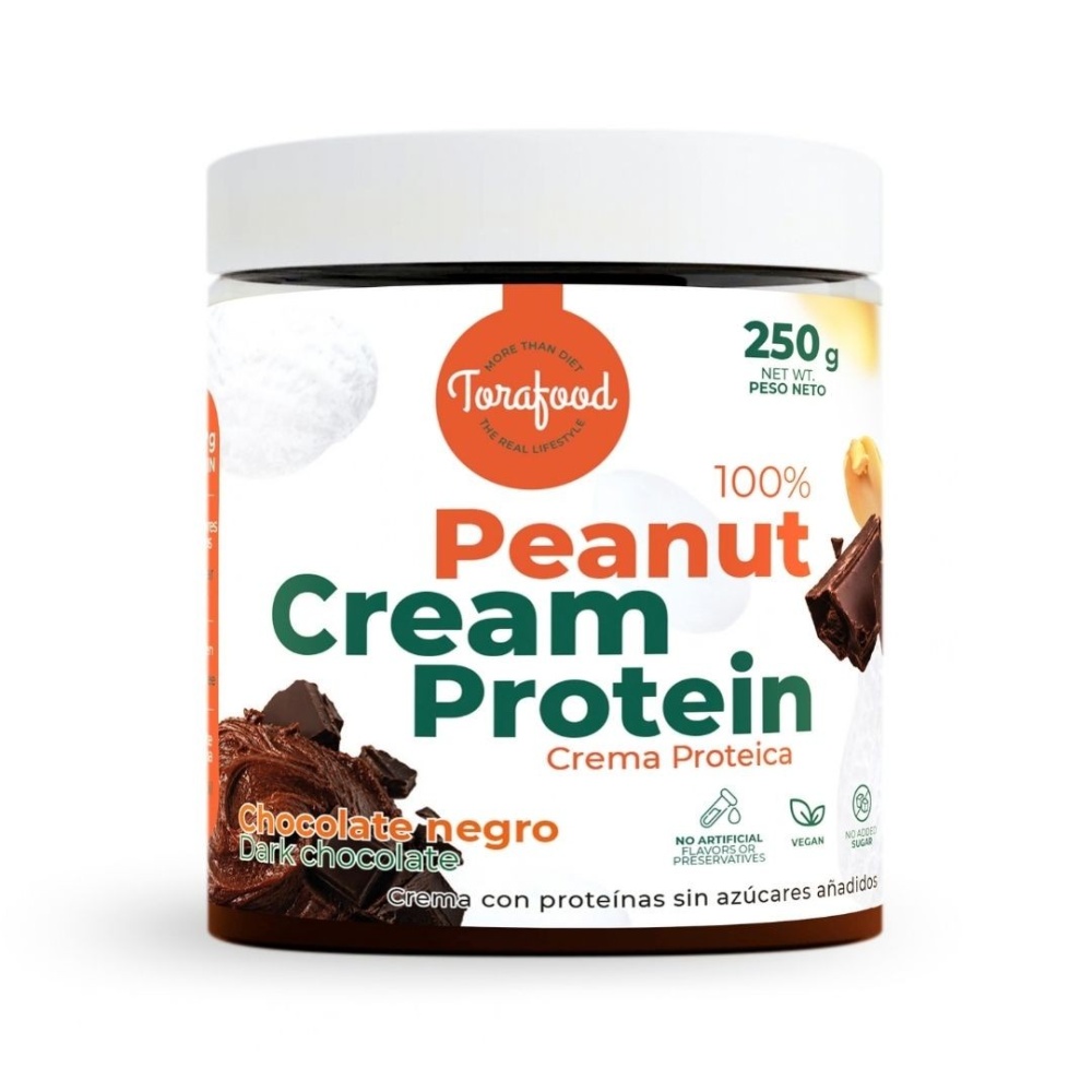TORAFOOD CREMA CACAHUETE TOSTADO 250G DARK CHOCO