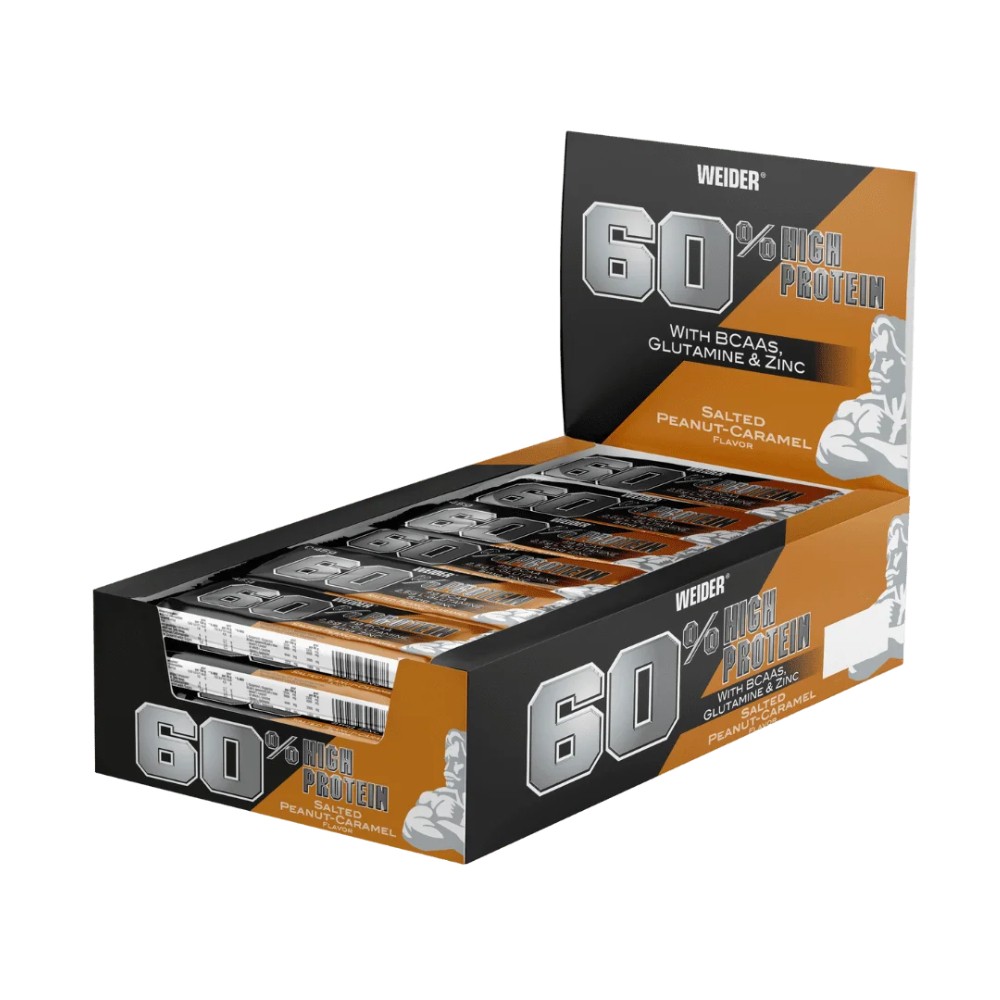 WEIDER BARRITA 60% HIGH PROTEIN 24X45G SALTED PEAN